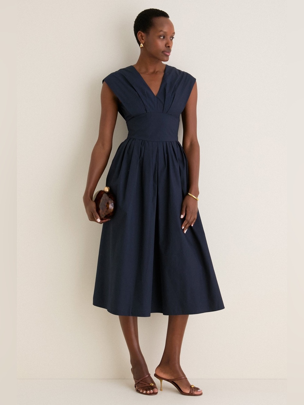 Rosie Assoulin In Full Bloom Dress Size 0 in Navy 100% Cotton New with Tags